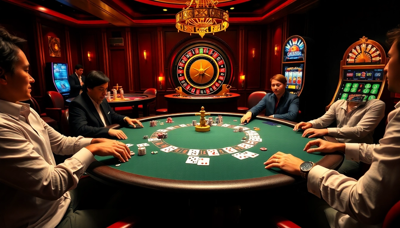 Experience the thrill of winning at https://bem88.io/ with a luxurious poker table scene.
