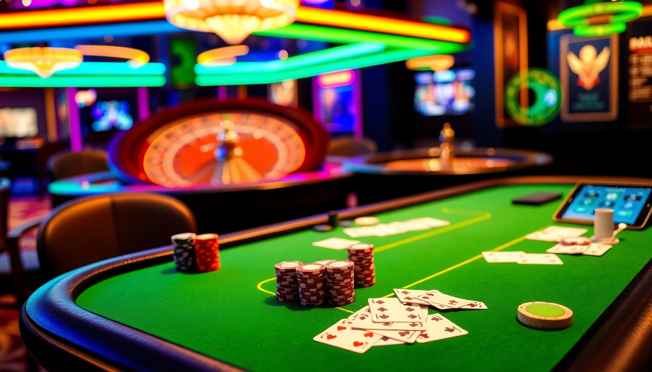 Experience thrilling gameplay at https://luck8.bid/ with poker chips and roulette wheels.