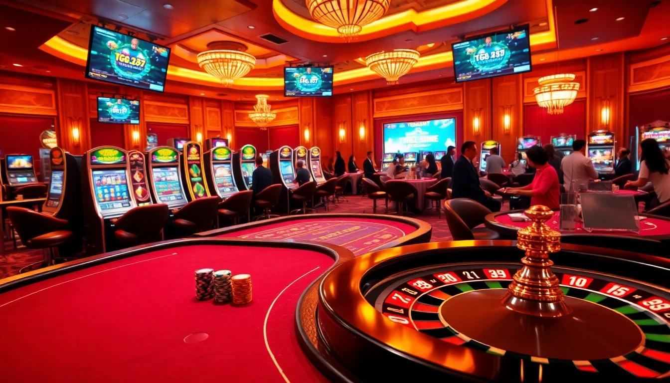 Experience thrilling gaming action at https://tg881.net/ with luxurious tables and vibrant slot machines.