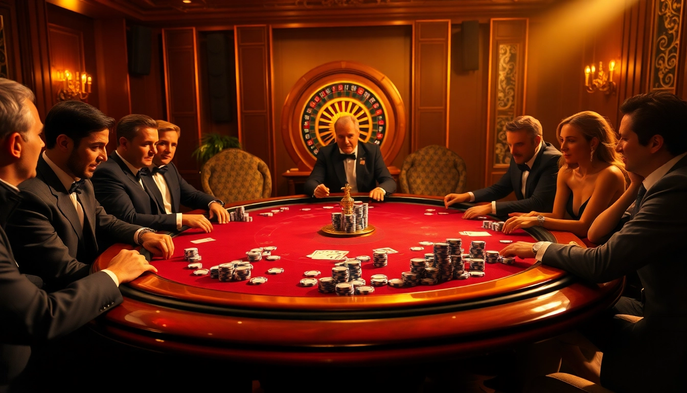 A high-stakes poker table with vibrant poker chips and cards, encapsulating the thrilling essence of rikvip gaming.